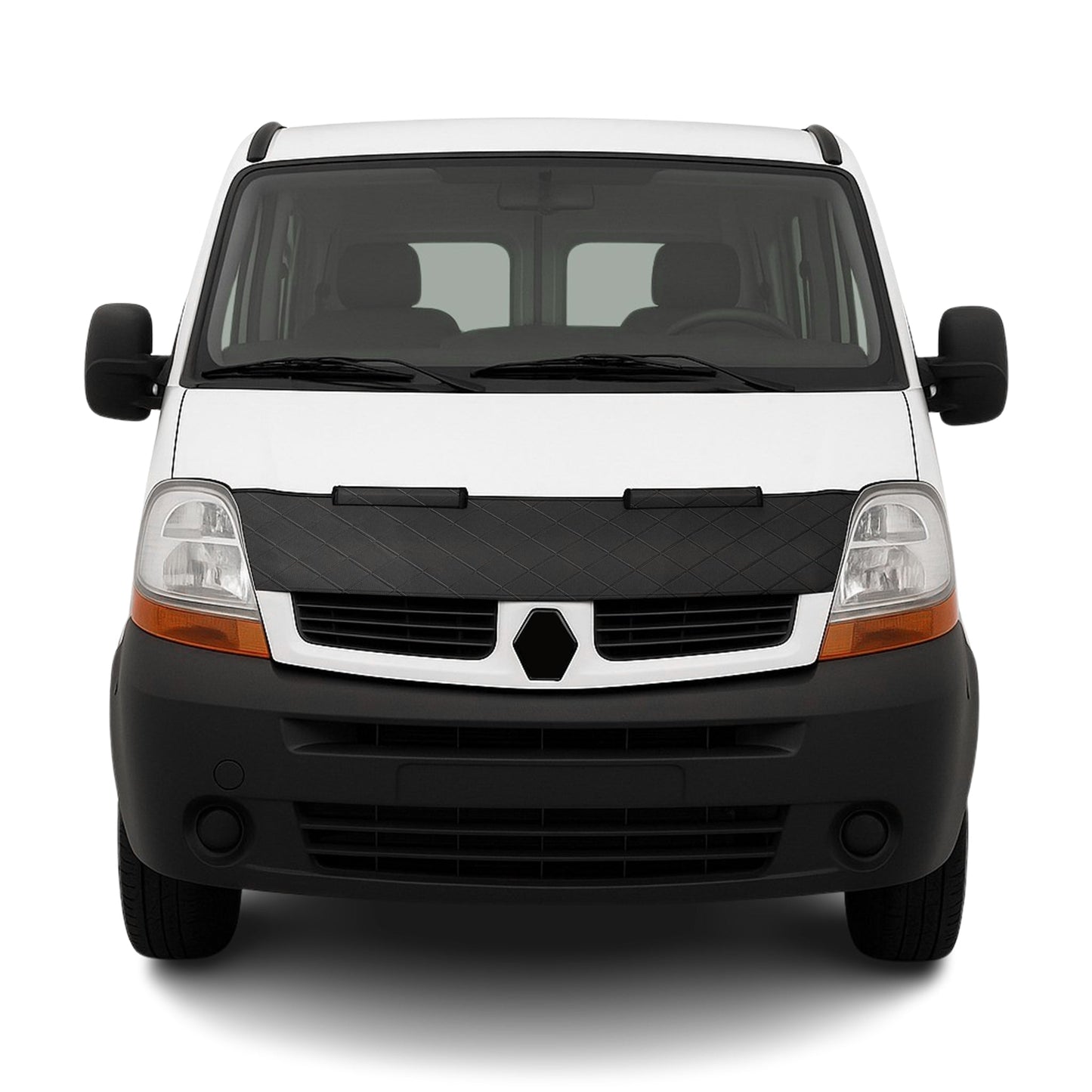 Haubenbra Steinschlagschutz für Renault Master 2 Facelift 2003-2010 Schwarz Halb