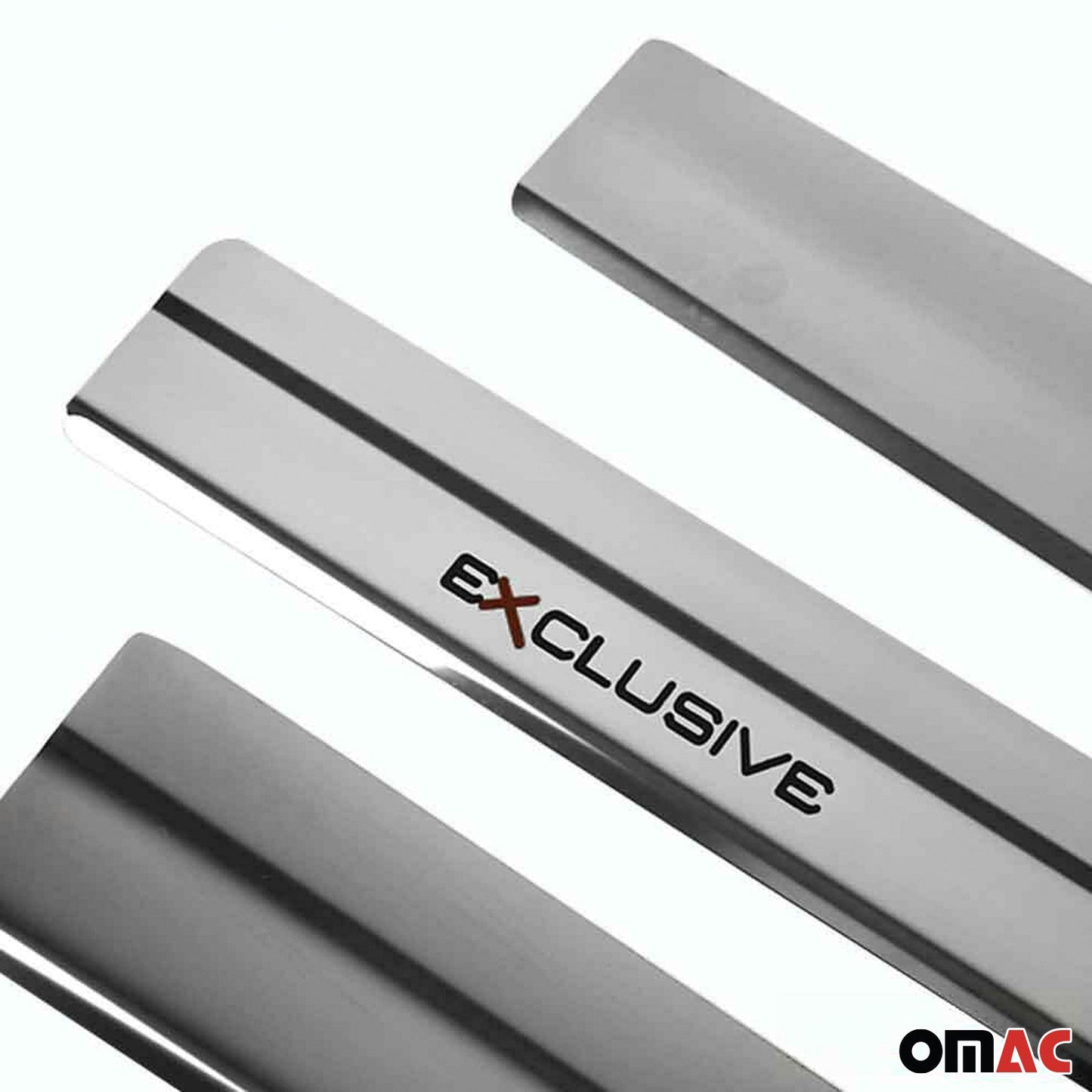 Ornamente prag uși exclusive pentru Ford Tourneo Courier 2014-2024, cromate, 4x