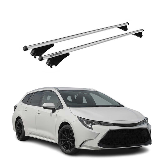 Menabo Dachträger Grundtäger für Suzuki Swace 2020-2025 75kg Alu Silber 2 tlg