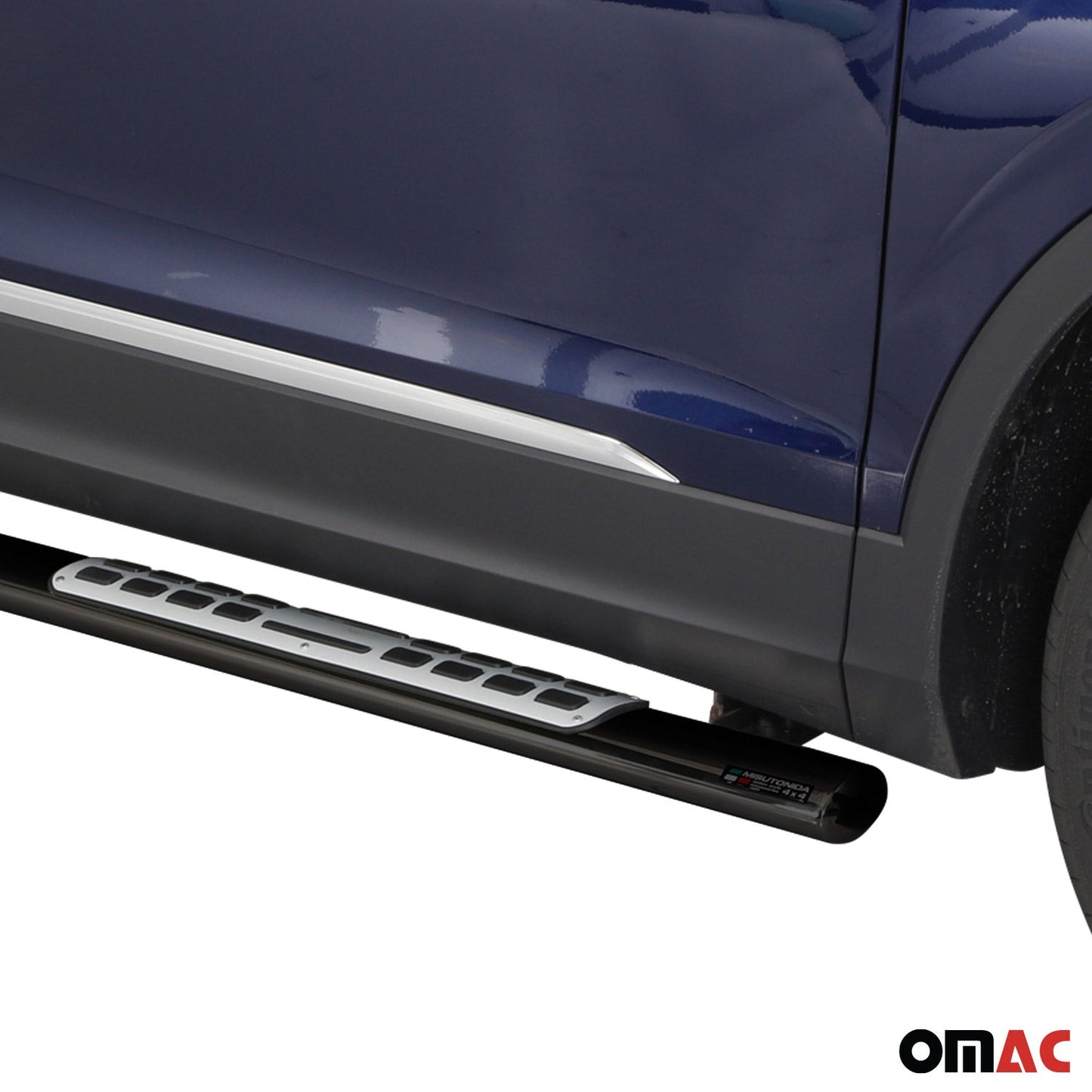 Stahl Seitenschweller Schwellerrohre für VW Tiguan Allspace 2016-2024 Schwarz