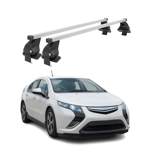 Menabo Dachträger Grundtäger für Opel Ampera 2011-2015 50kg Stahl Silber 2 tlg