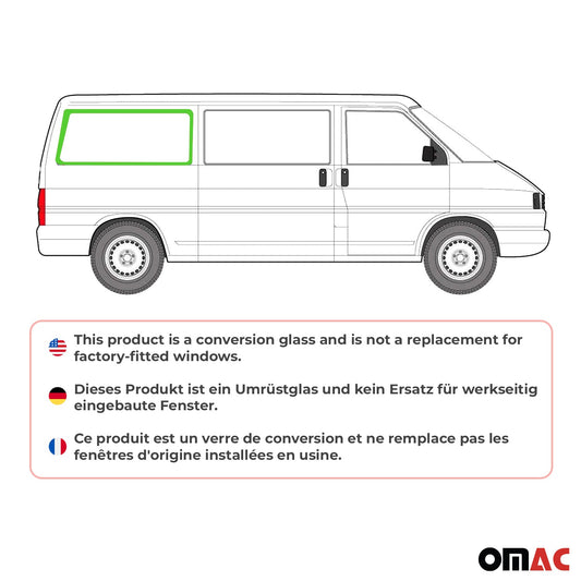 Seitenfenster Sicherheitsglas für VW T4 Transporter 1990-2003 Hinten Rechts L2