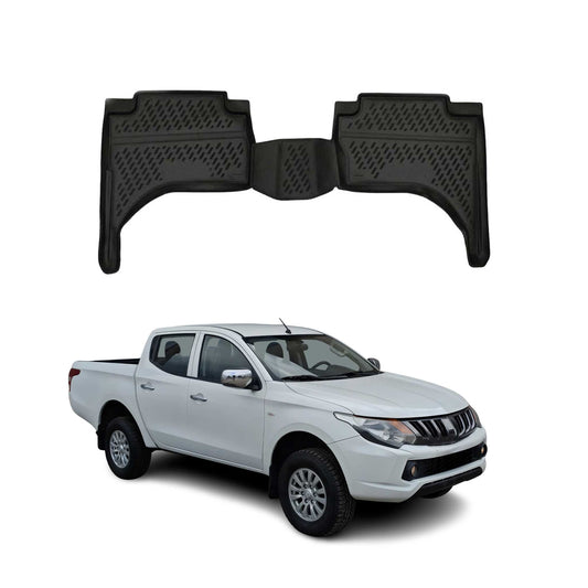 2014-2020 Mitsubishi L200 Fußmatten TPE Schwarz 2 tlg