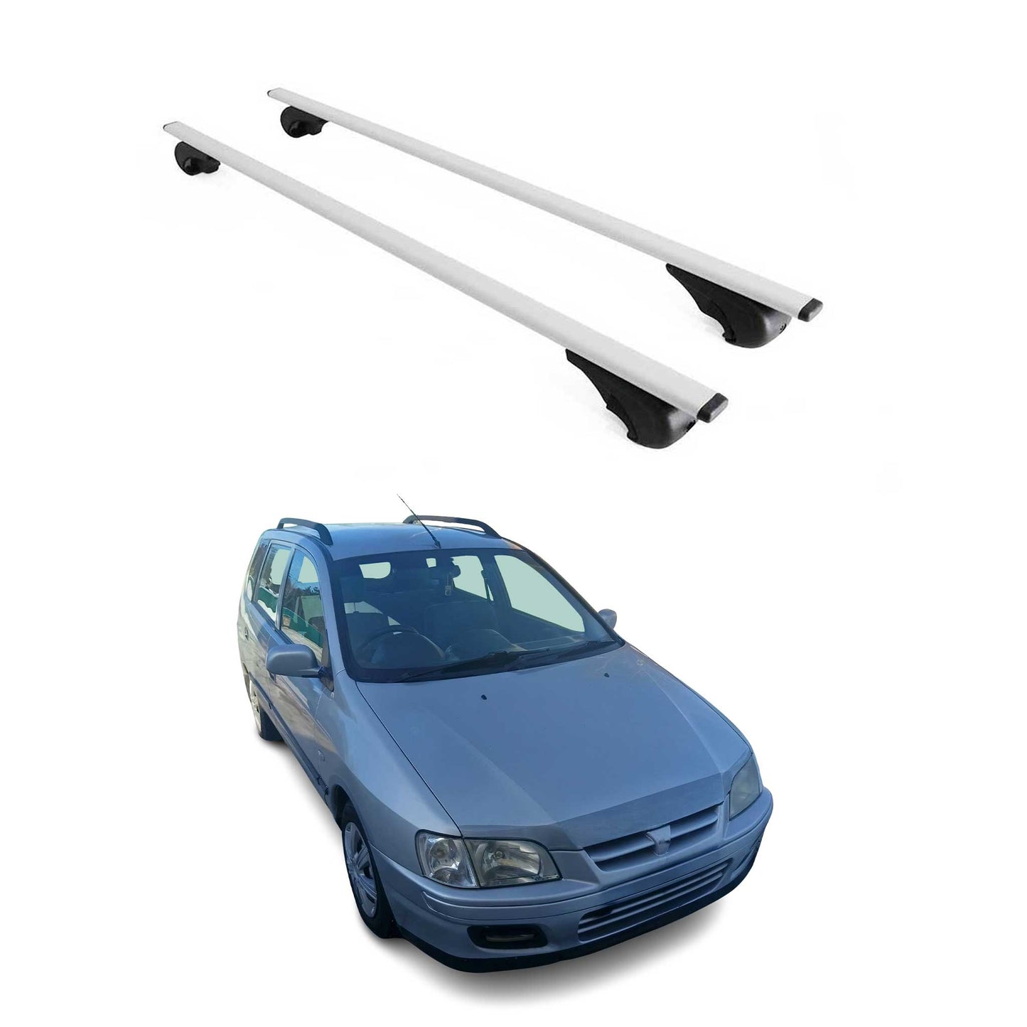 Dachträger Gepäckträger für Mitsubishi Space Star 1998-2005 Metall Grau