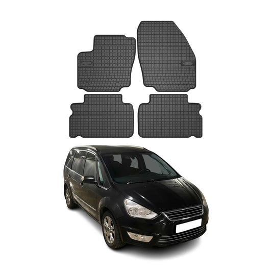 OMAC Gummi Fußmatten für Ford Galaxy 2006-2015 Automatten Gummi TPE Schwarz 4tlg