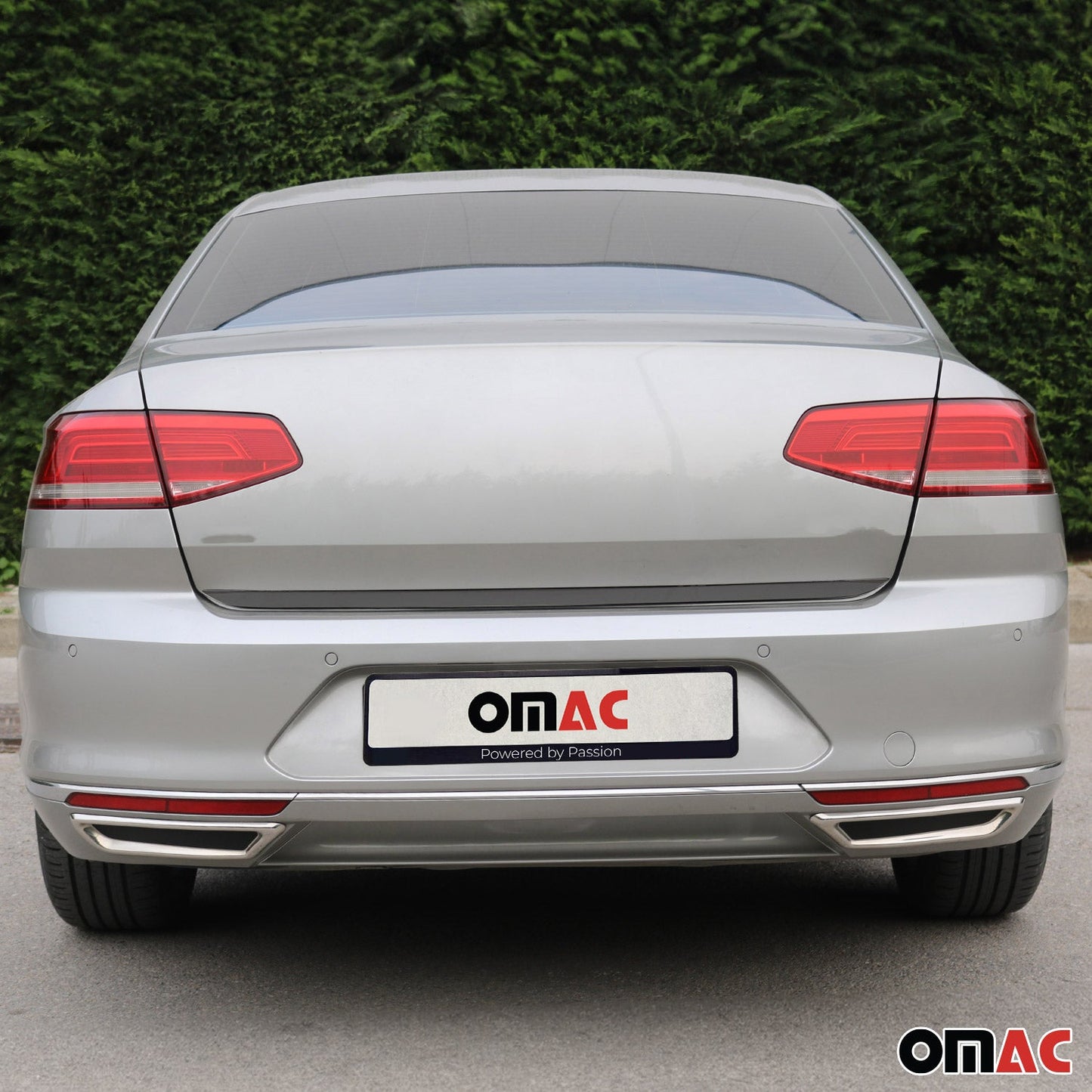 Bandă decorativă portbagaj, bandă decorativă spate pentru VW Passat B8 2015-2021 sedan, oțel inoxidabil, finisaj închis