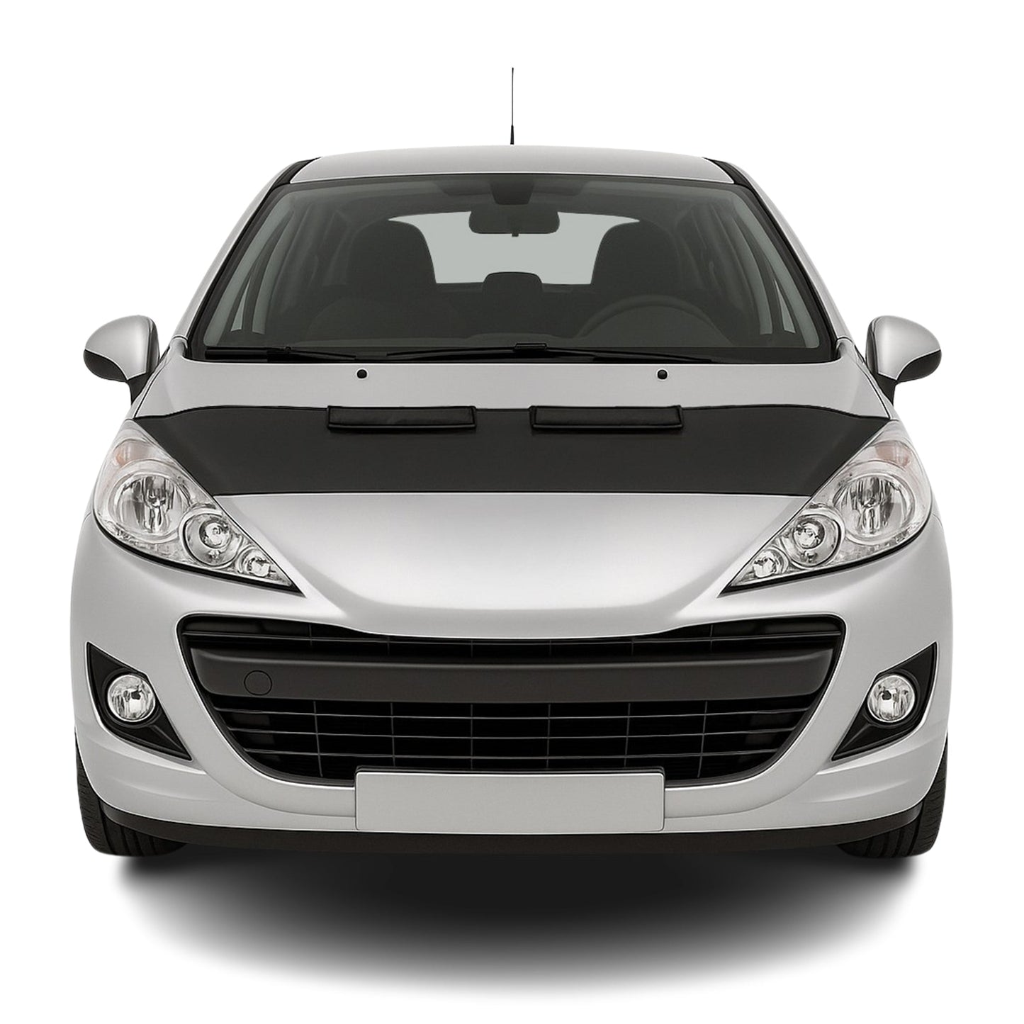 Protecție capotă anti-ciobituri pentru Peugeot 207, jumătate neagră