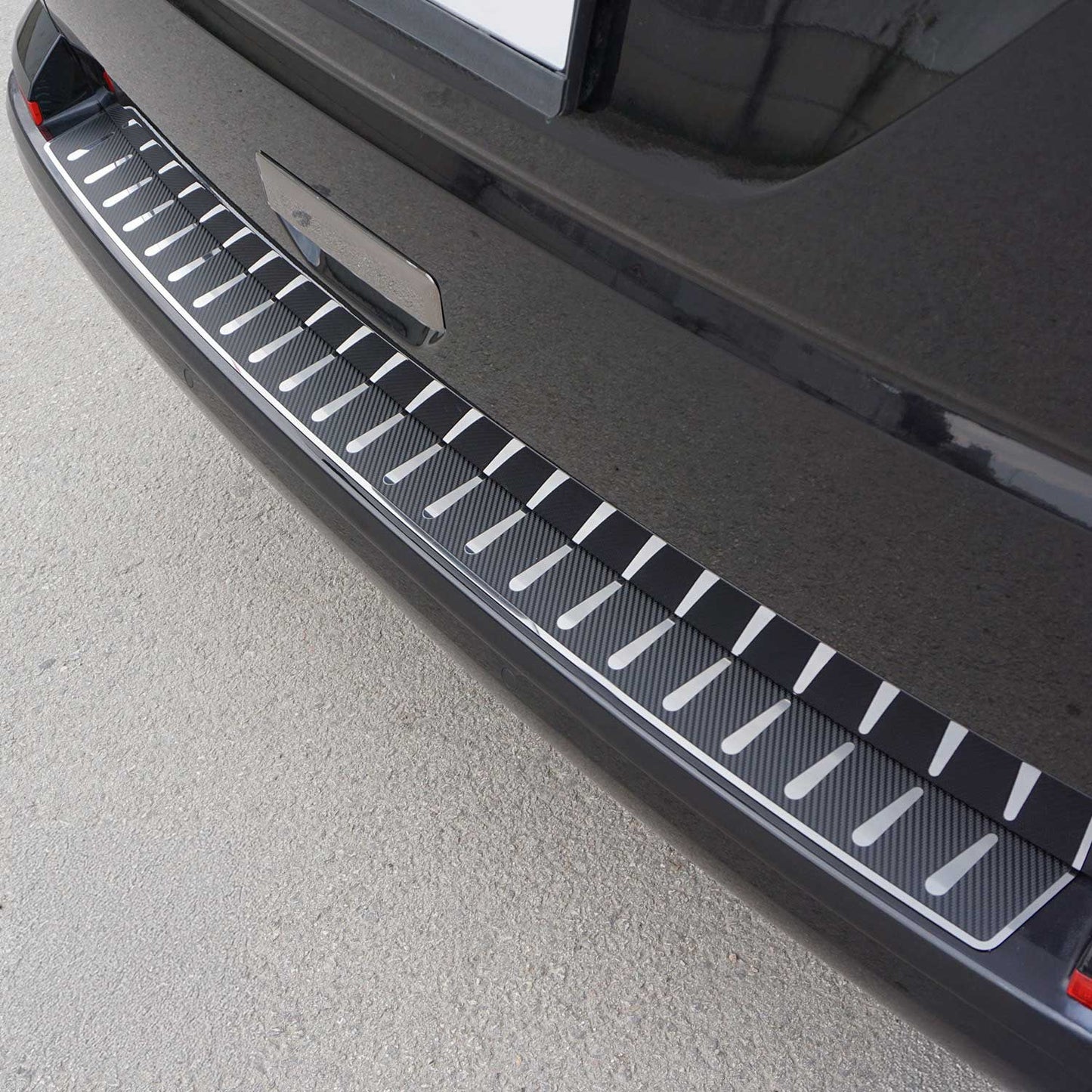 2015-2024 VW T6 T6.1 Transporter Doppeflügel Ladekantenschutz Chrom Kohlefaserfolien