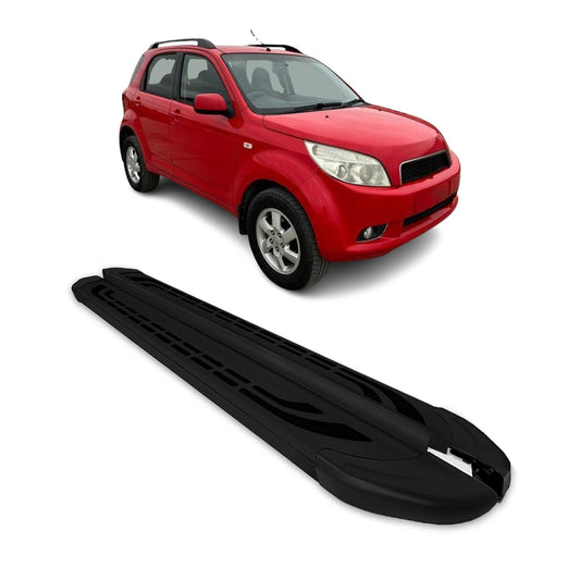 Trittbretter Schweller Seitenbretter für Daihatsu Terios 2005-2017 Alu Schwarz