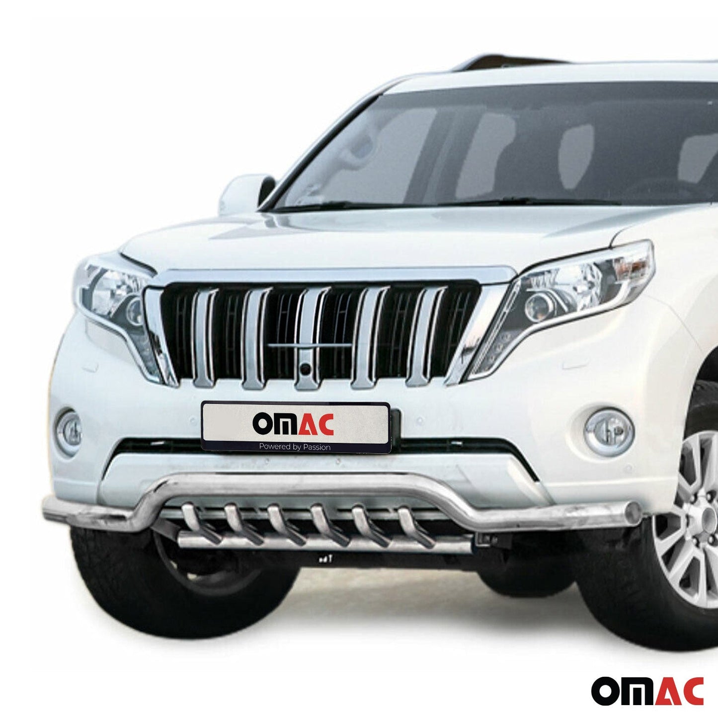 Frontschutzbügel Frontbügel für Toyota Land Cruiser 150 2013-17 ABE Stahl Silber