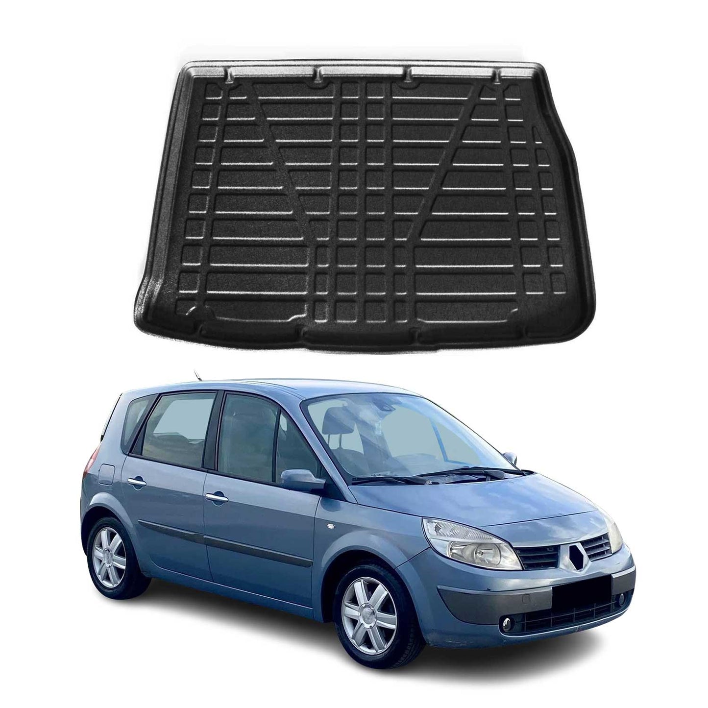 Protecție portbagaj/căptușeală marfă pentru Renault Scenic 2003-2009, cauciuc TPE, negru