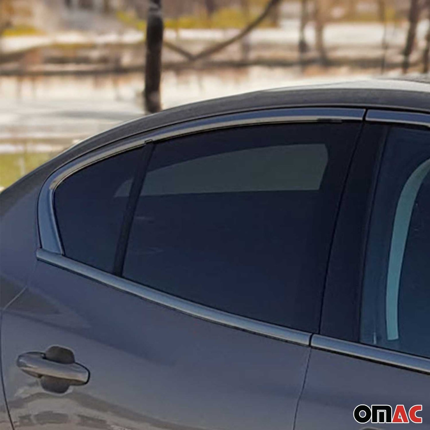 Fensterleisten Zierleisten für Ford Focus 2018-2021 Edelstahl Dunkel 8tlg