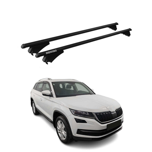 Menabo Grundträger Dachträger für Skoda Kodiaq 2017-2025 ABE Alu Schwarz 2x