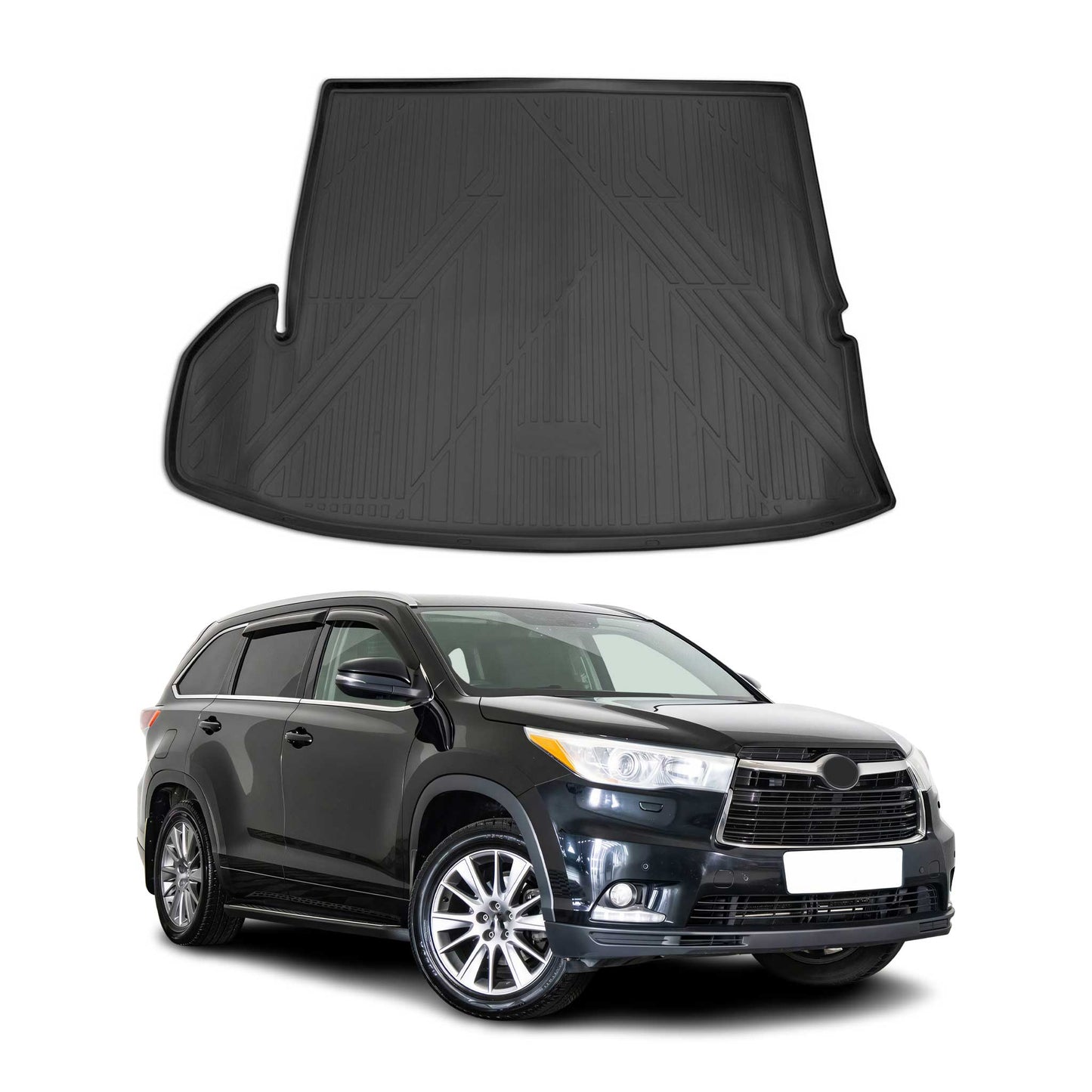 Kofferraummatte Kofferraumwanne für Toyota Highlander 2014-2021 Gummi TPE