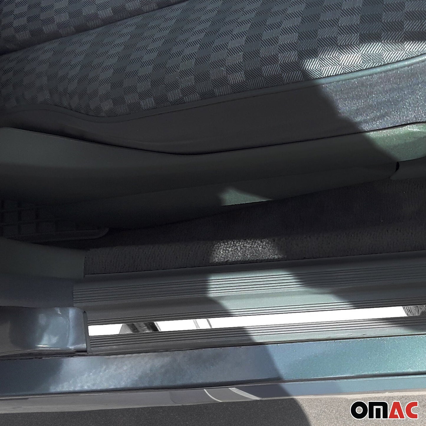 Ornamente prag ușă pentru Mercedes W201 1982-1993, oțel inoxidabil, argintiu, 4 bucăți