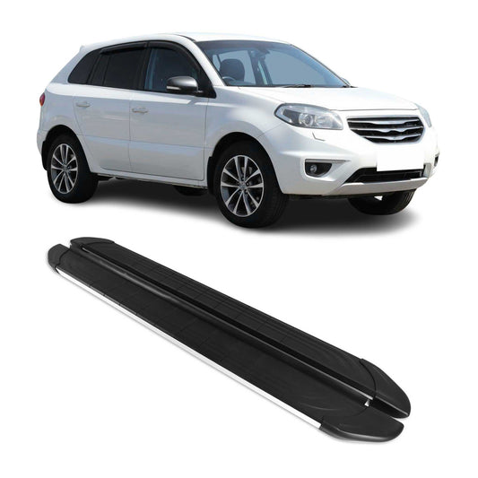 Trittbretter Seitenschweller für Renault Koleos 2007-2017 Aluminium Schwarz Grau