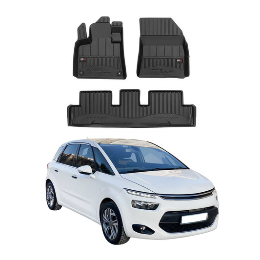 2013-2019 Citroen C4 Picasso Fußmatten TPE Schwarz 3 tlg
