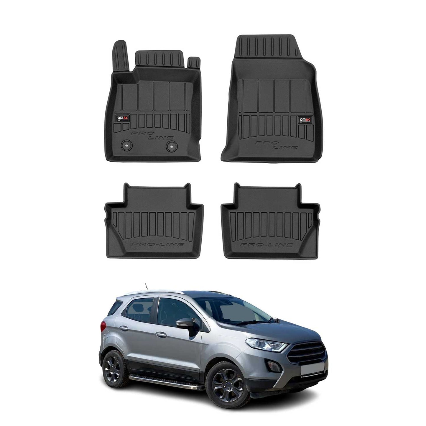 2014-2024 Ford Ecosport Fußmatten TPE Schwarz 4 tlg