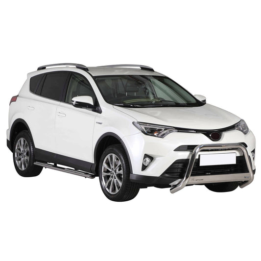 Stahl Seitenschweller Schwellerrohre für Toyota RAV4 2013-2018 Silber