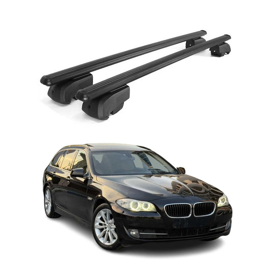 Dachträger Gepäckträger für BMW 5er F11 Touring 2010-2016 ABE Alu Schwarz 2x