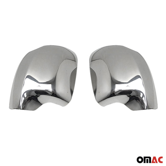 Capace oglinzi, capace oglinzi pentru Renault Thalia Symbol, oțel inoxidabil, argintiu, set 2 piese