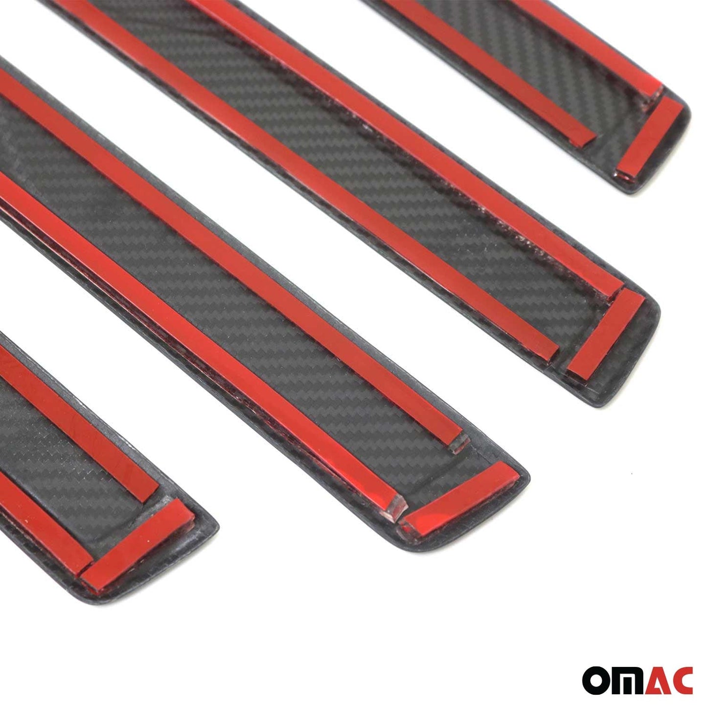 Ornamente prag uși, fibră de carbon, negre, set 4 piese pentru VW Arteon