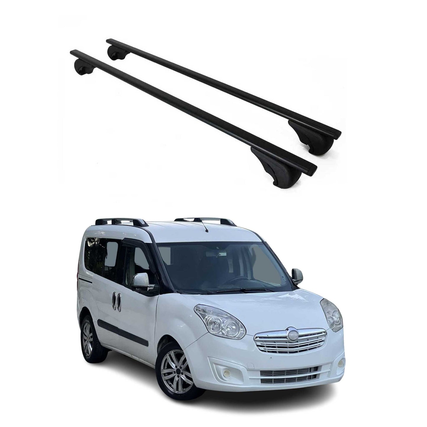 Portbagaj de plafon pentru Opel Combo DE 2011-2025 75kg, negru metalic, 2 buc.