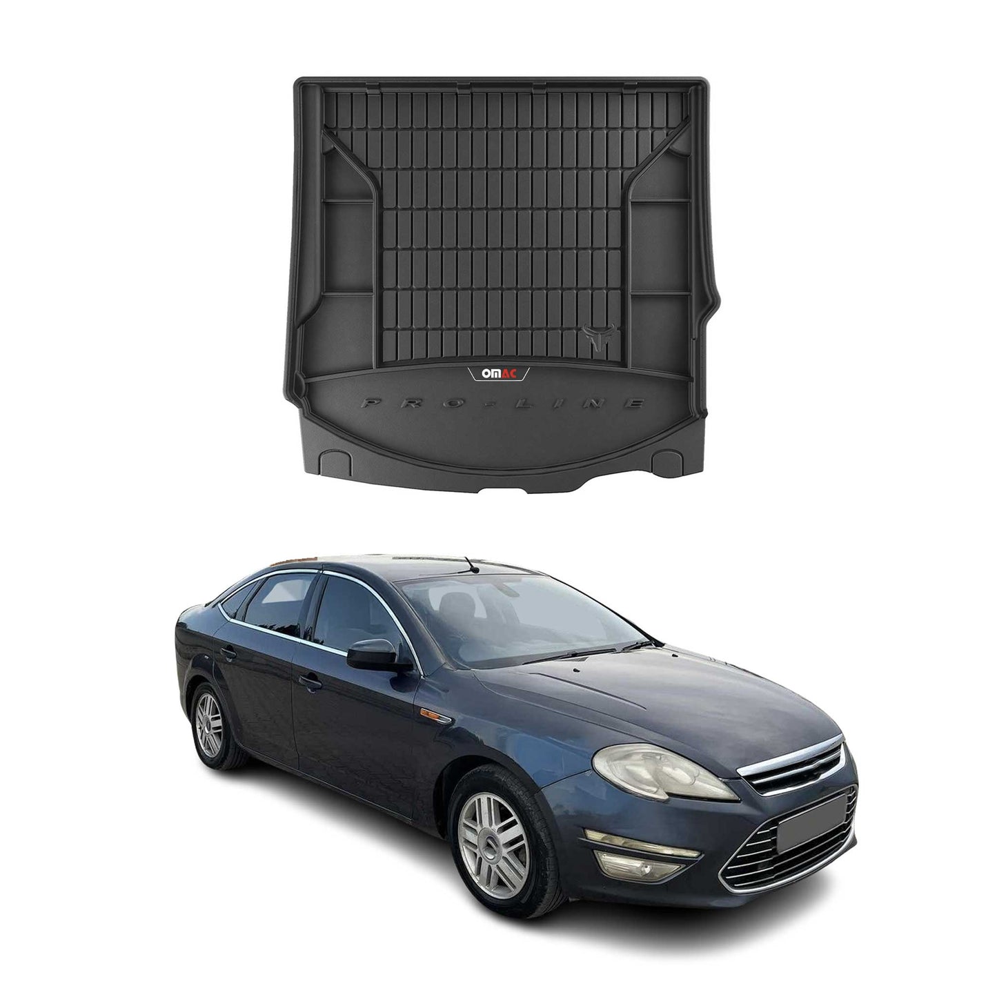 OMAC Gummi Kofferraumwanne für Ford Mondeo mk4 Turnier 2007-2014 TPE Schwarz