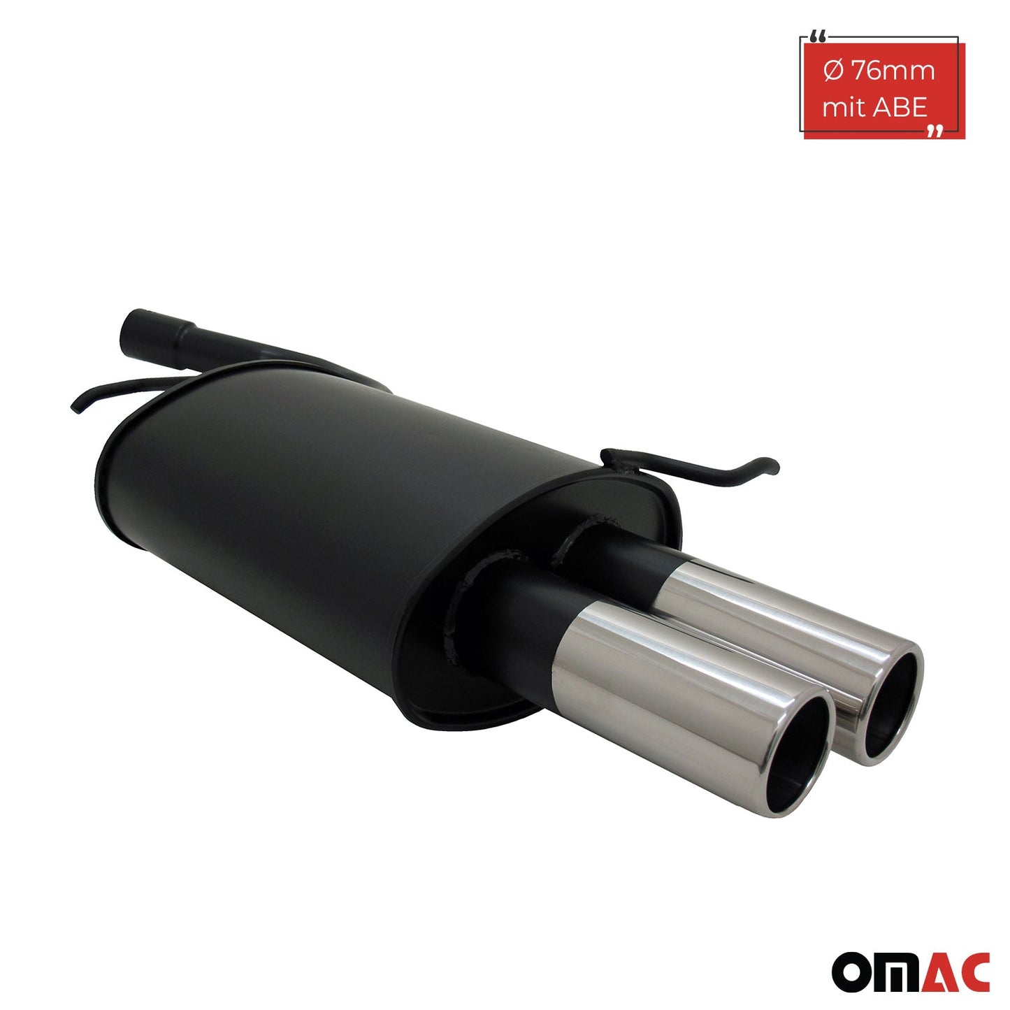 Novus Sportauspuff für Audi A4 B6 / 8E 2x76mm Endschalldämpfer mit ABE