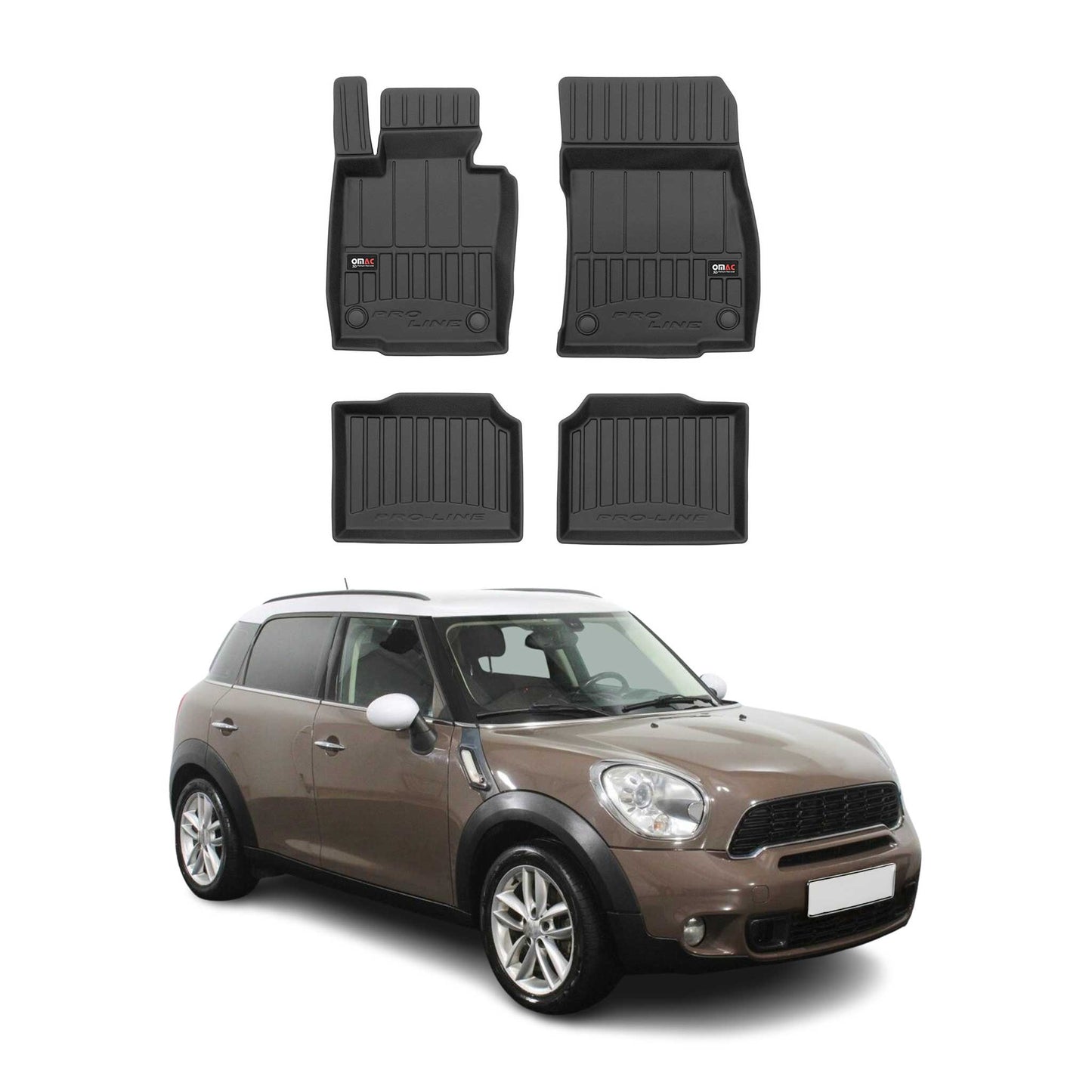 2010-2016 Mini Countryman R60 Fußmatten TPE Schwarz 4 tlg