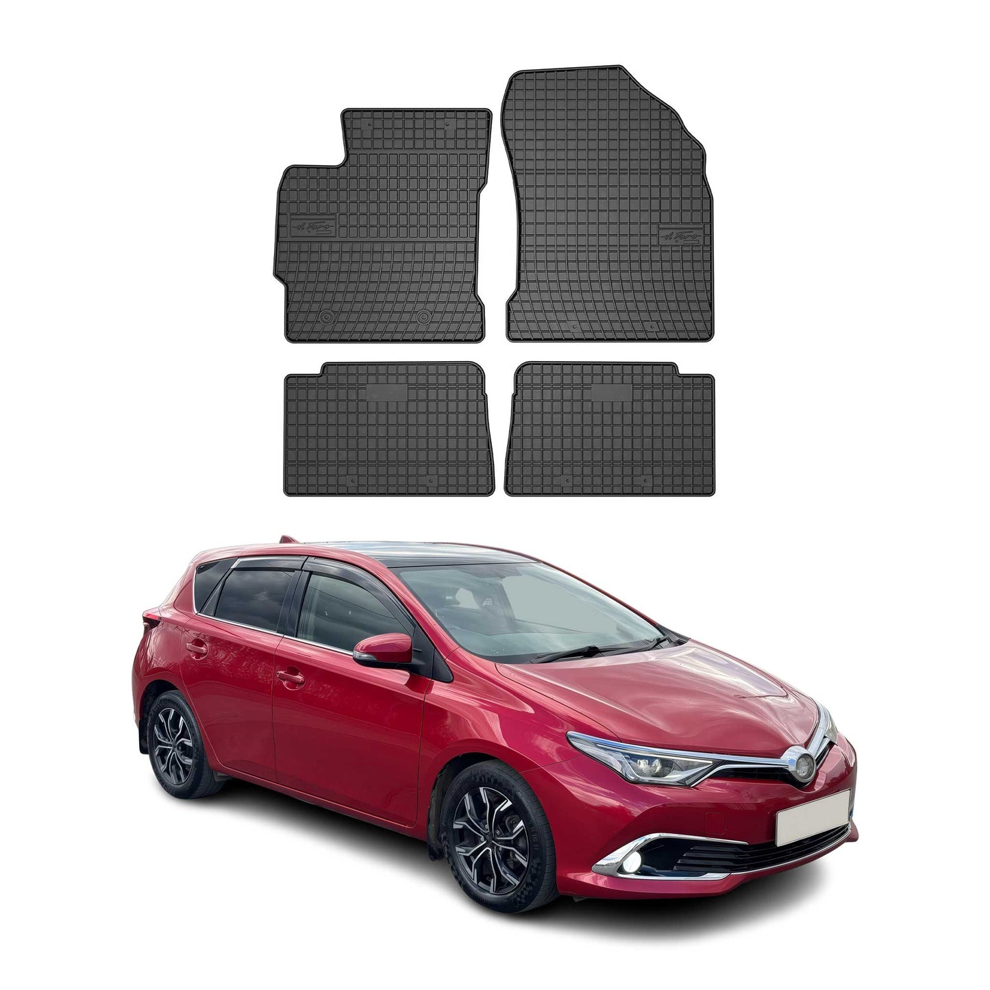 2013-2018 Toyota Auris Fußmatten Gummi Schwarz 4 tlg