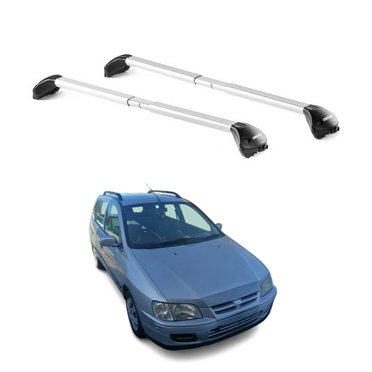 Dachträger für Mitsubishi Space Star mk1 2002-2005 FL 5 tür 100kg Alu ABE Silber