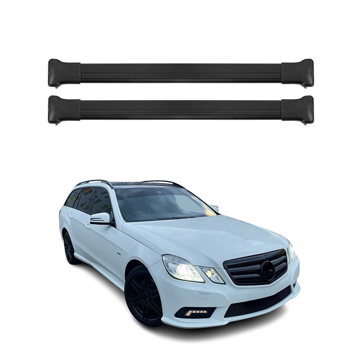 Dachträger Gepäckträger für Mercedes E Klasse S212 2009-2016 Aluminium Schwarz