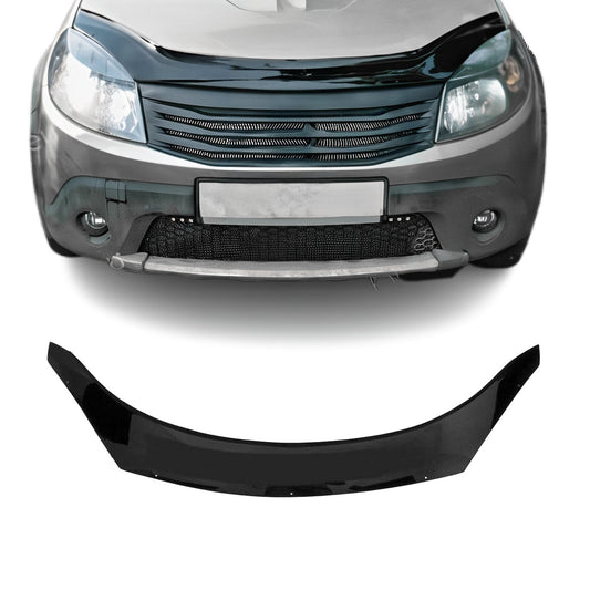 Motorhaube Deflektor Insekten Steinschlagschutz für Dacia Sandero 2008-12 Dunkel