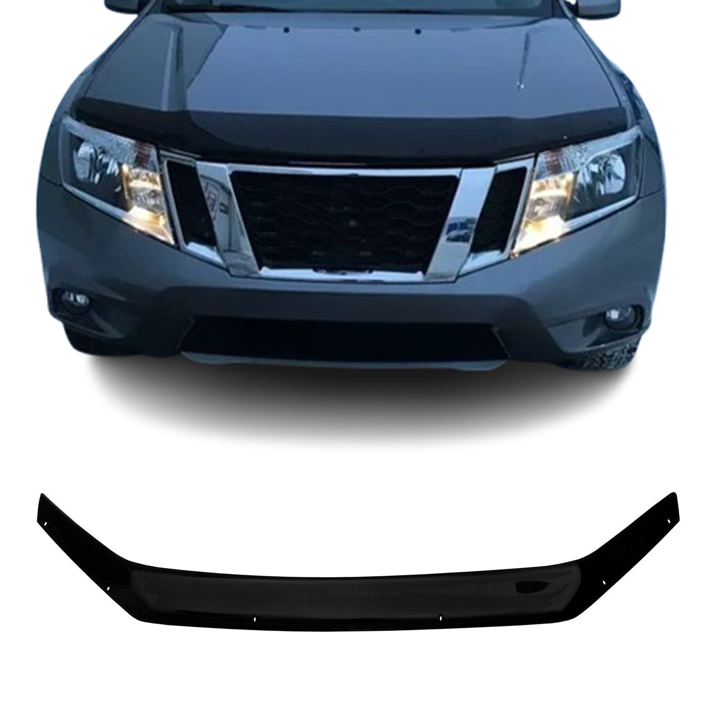 Motorhaube Deflektor Insektenschutz für Nissan Terrano 2013-2020 Dunkel
