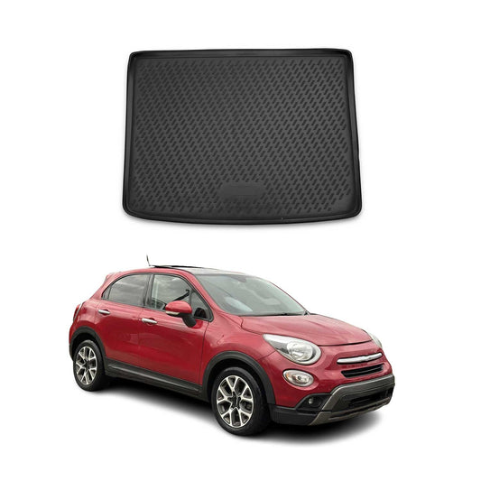 Covoraș portbagaj/tapițerie portbagaj pentru Fiat 500X 2014-2025, cauciuc TPE, negru