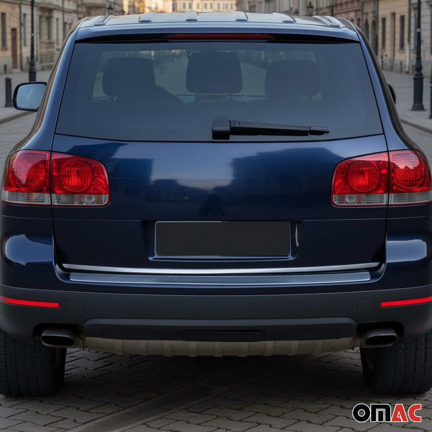 Bandă decorativă portbagaj, bandă decorativă spate pentru VW Touareg 2002-2010, partea inferioară din oțel inoxidabil cromat