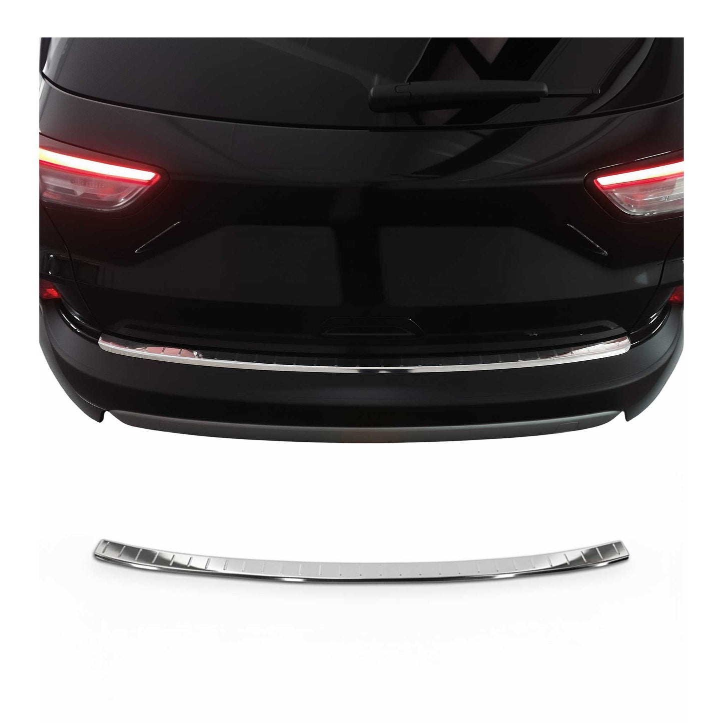 Ladekantenschutz Stoßstangenschutz für Ford Kuga 3 2019-2025 Edelstahl Silber