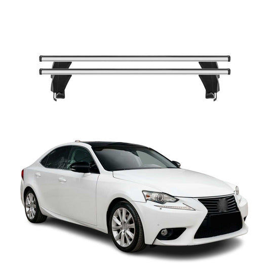 Menabo Dachträger Grundtäger für Lexus IS XE30 2013-2020 50kg Alu Silber 2 tlg