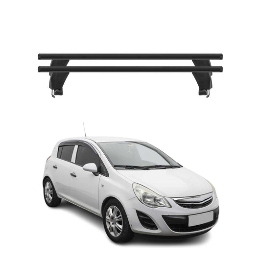 Menabo Dachträger Grundtäger für Opel Corsa D 2010-2014 FL 3tür 50kg Alu Schwarz