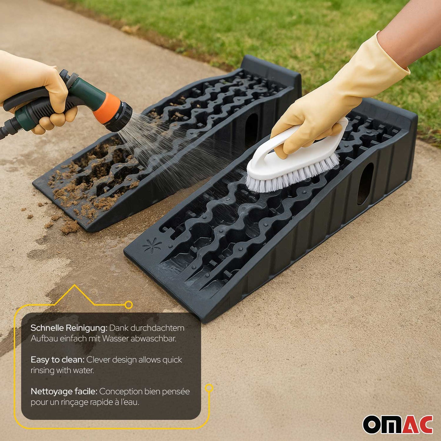 Auffahrrampe Auffahrkeile Stufenkeil für PKW Wohnwagen 5 tonne Autoreifen 2x