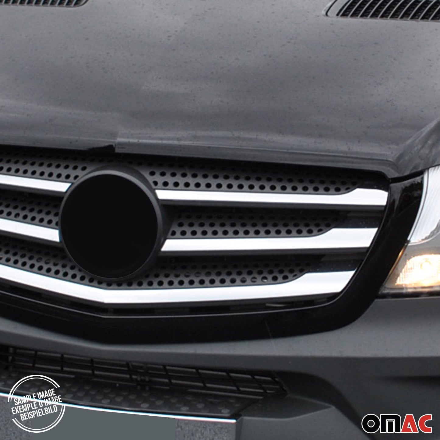 Benzi grilă radiator pentru Mercedes Citan 2012-2021, crom-argintiu, 5x