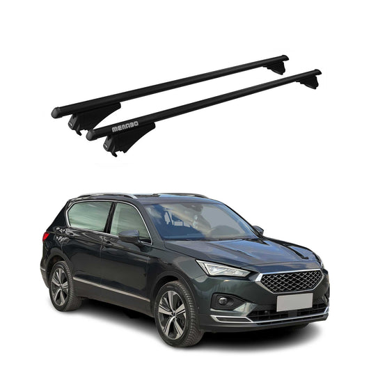Menabo Dachträger Grundtäger für Seat Tarraco 2018-2025 75kg Alu Schwarz 2 tlg