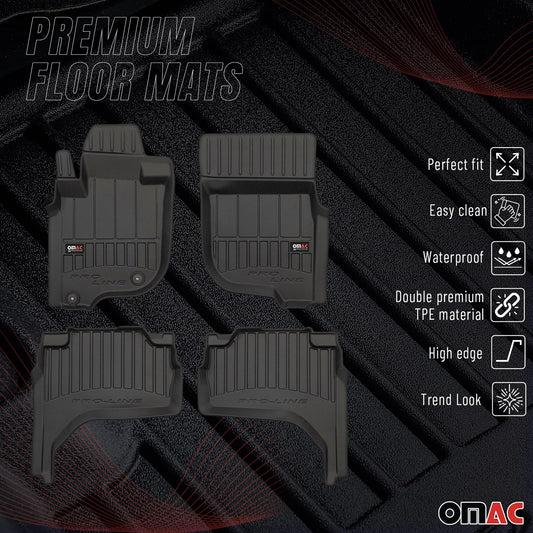 Covorașe auto Mitsubishi L200 2019-2025, TPE, negre, 4 buc.