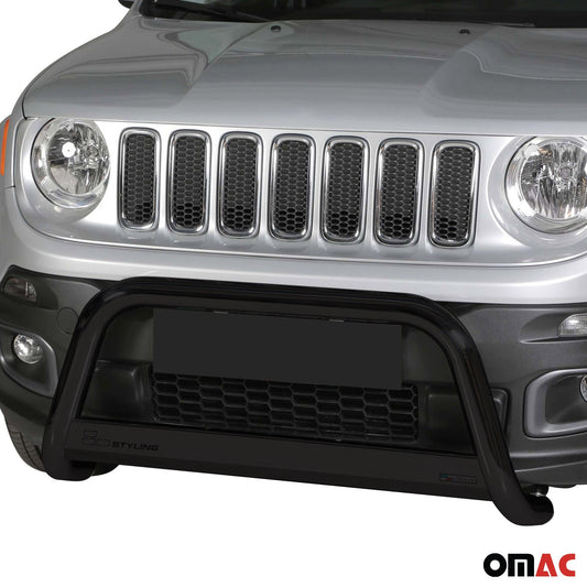Bară de protecție/buton față pentru Jeep Renegade 2014-2017, ø63mm, oțel, negru