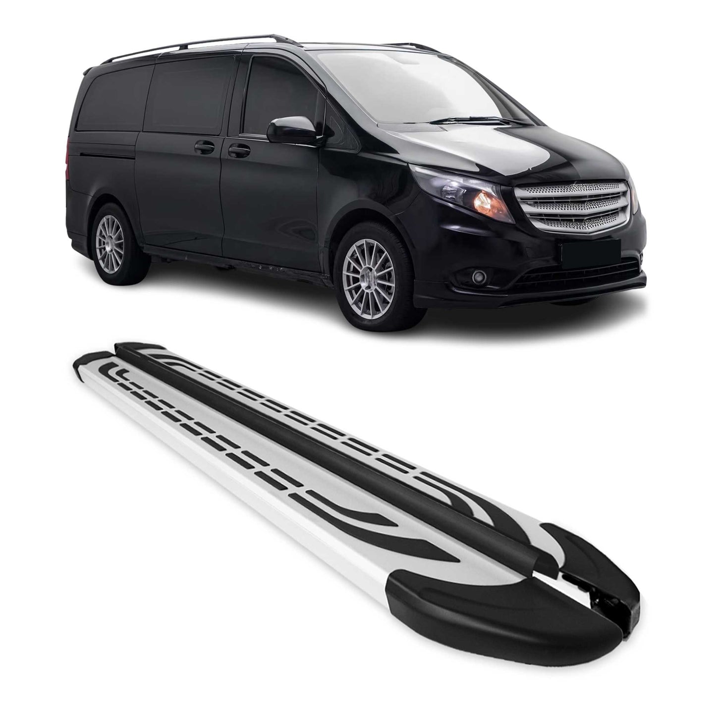 Trittbretter Seitenschweller für Mercedes V-Klasse W447 2014-2019 L1 L2 Alu