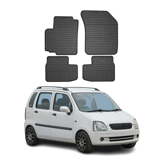 Covorașe auto Opel Agila B 2008-2015, TPE, negre, 4 buc.