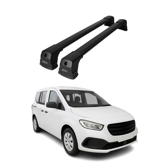 Portbagaj de plafon pentru Mercedes Citan W420 2021-2025 75kg aluminiu negru 2 piese