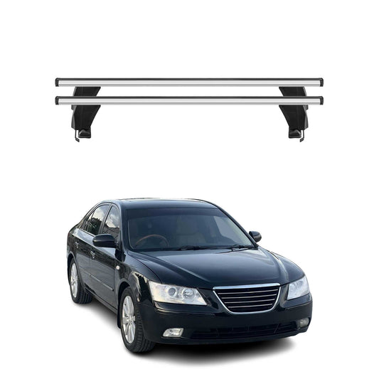 Menabo Dachträger Grundtäger für Hyundai Sonata mk6 2009-2014 50kg Alu Silber 2x