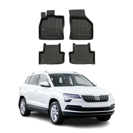 2017-2025 Skoda Karoq Fußmatten TPE Schwarz 4 tlg